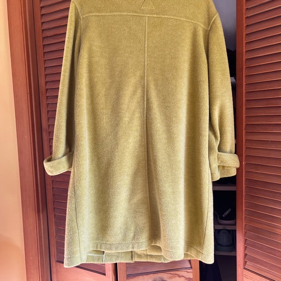 Fjällräven Green-Yellow Wool Blend  Fleece Coat - Picture 5 of 9